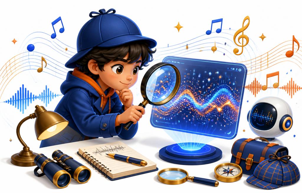 Child as AI detective creating music